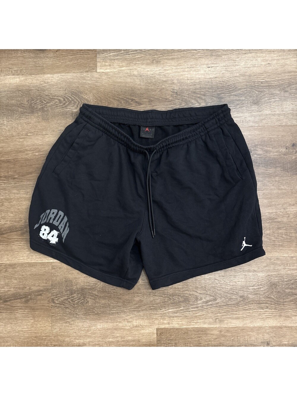 Nike Air Jordan Brooklyn Collegiate 84 Black Logo Shorts Men’s Sz XL